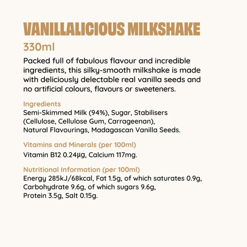 Shaken Udder Vanillalicious Vanilla Flavoured Milkshake thumbnail 4