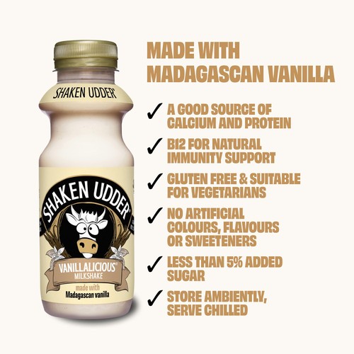 Shaken Udder Vanillalicious Vanilla Flavoured Milkshake thumbnail 5