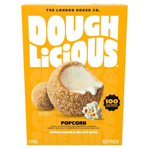 Doughlicious Popcorn Cookie Dough and Gelato Bites