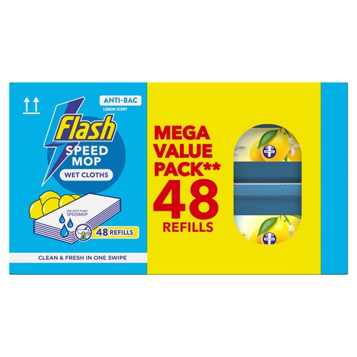 Flash Speed Mop Wet Cloth Multi-Surface Refills Crisp Lemons