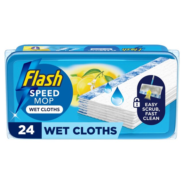 Flash Speed Mop Wet Cloth Multi-Surface Refills Crisp Lemons
