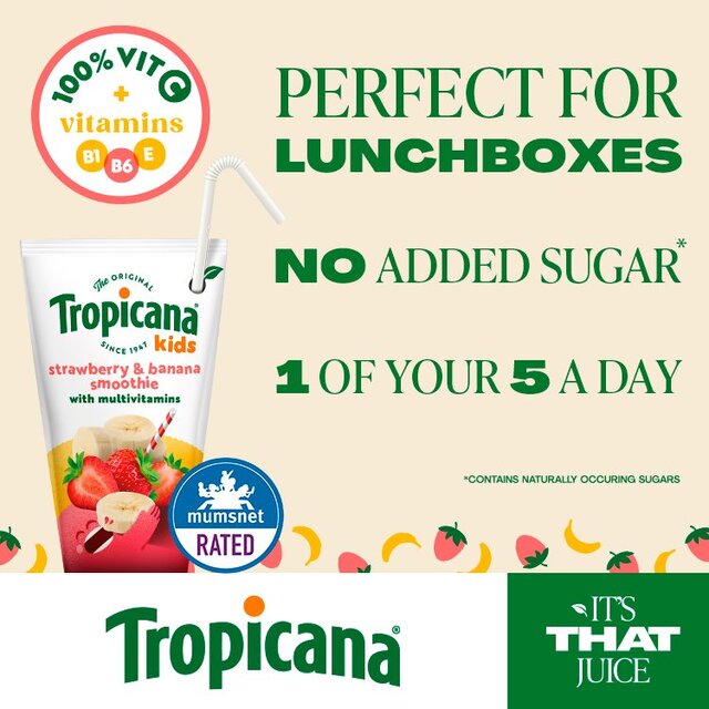 Tropicana Kids Strawberry & Banana Smoothie thumbnail 4