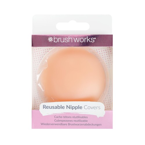 Brushworks Nude Satin Nipple Covers - 4 Pairs