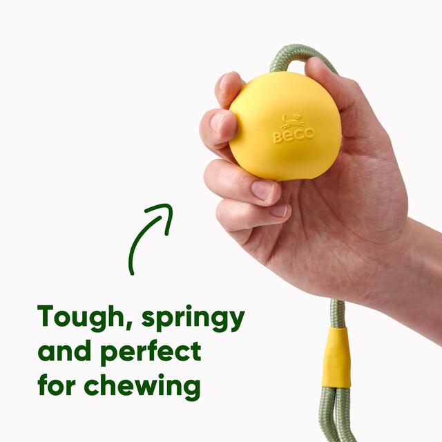 Beco Natural Rubber Slinger Ball - Yellow thumbnail 2