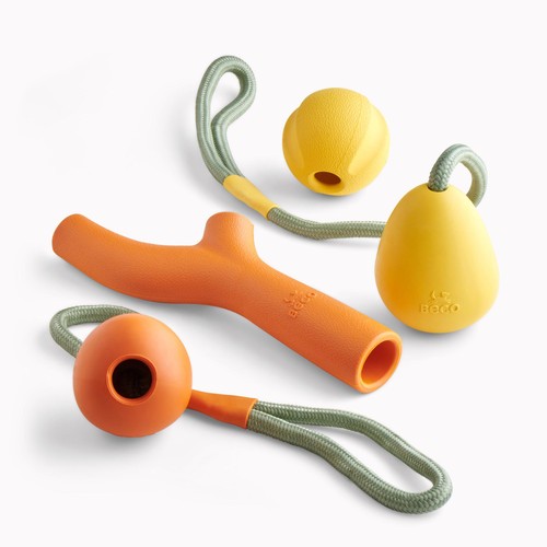 Beco Natural Rubber Fetch Ball - Orange thumbnail 5