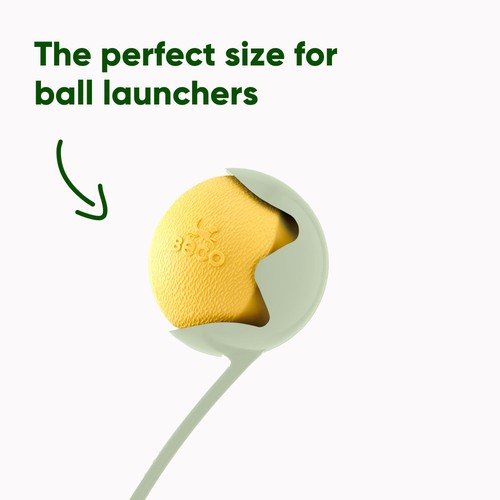 Beco Natural Rubber Fetch Ball - Yellow thumbnail 3