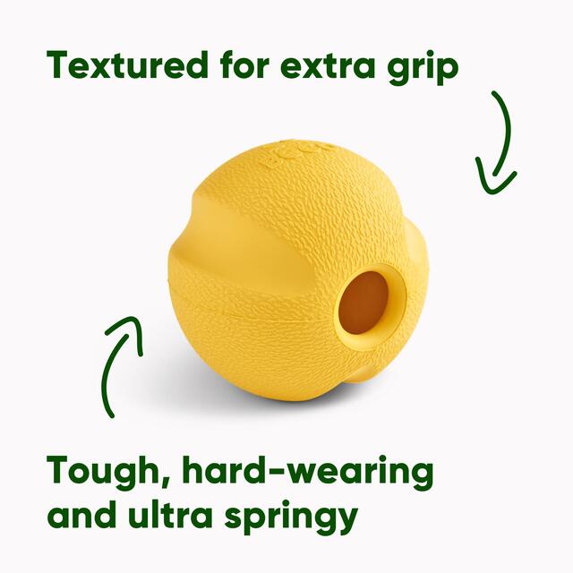 Beco Natural Rubber Fetch Ball - Yellow thumbnail 4