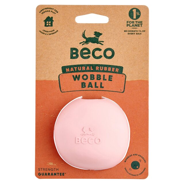 Beco Natural Rubber Wobble Ball - Pink