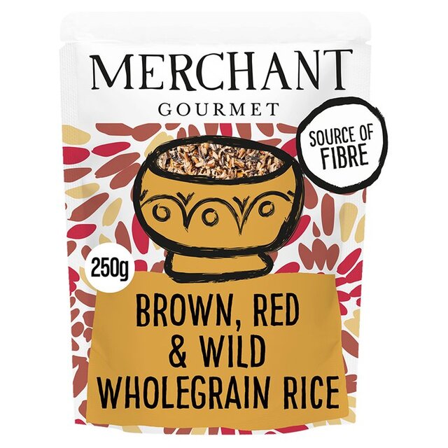 Merchant Gourmet Wholegrain Brown, Red & Wild Microwave Rice