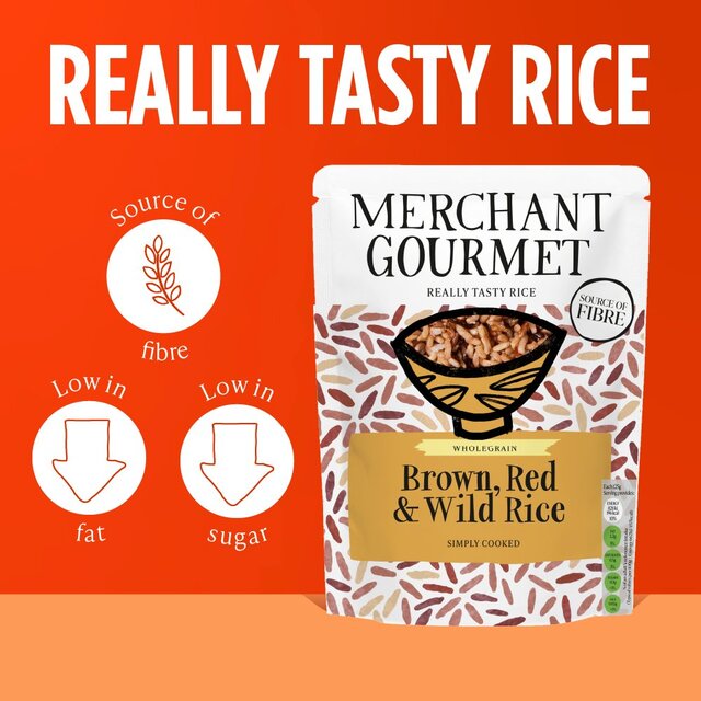Merchant Gourmet Wholegrain Brown, Red & Wild Microwave Rice thumbnail 5