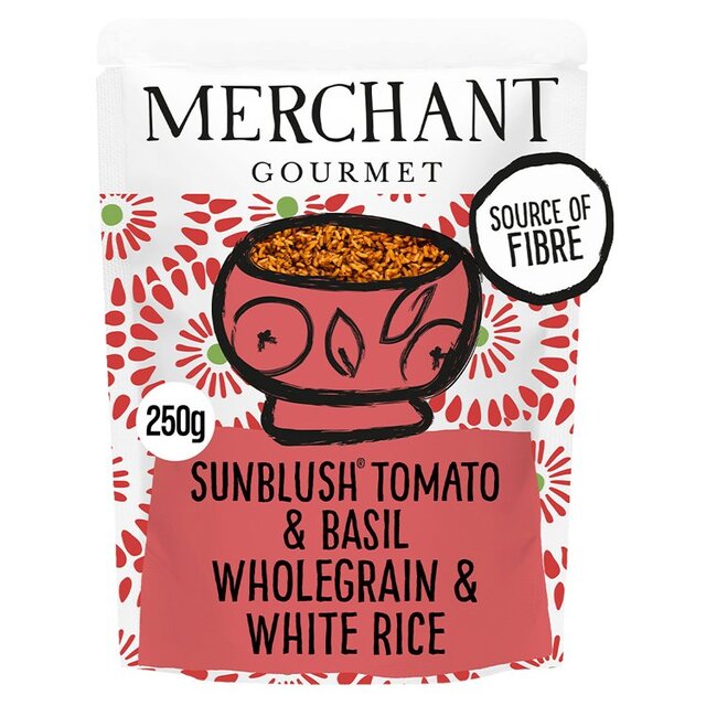 Merchant Gourmet SunBlush Tomato & Basil Wholegrain & White Microwave Rice