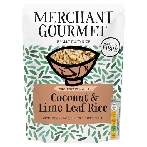 Merchant Gourmet Coconut & Lime Wholegrain & White Microwave Rice  thumbnail 2