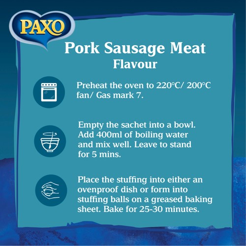 Paxo Pork Sausage Meat Flavour Stuffing thumbnail 9