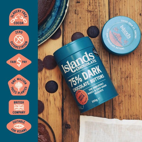 Islands Chocolate 75% Dark Chocolate Button Tin thumbnail 8