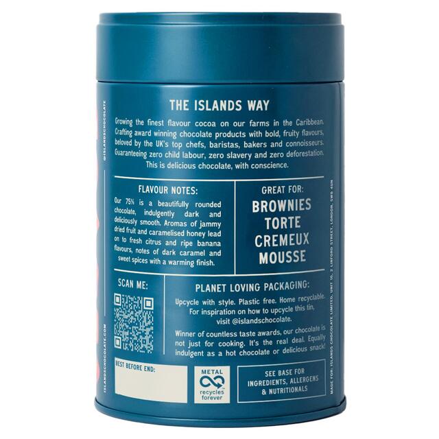 Islands Chocolate 75% Dark Chocolate Button Tin thumbnail 3