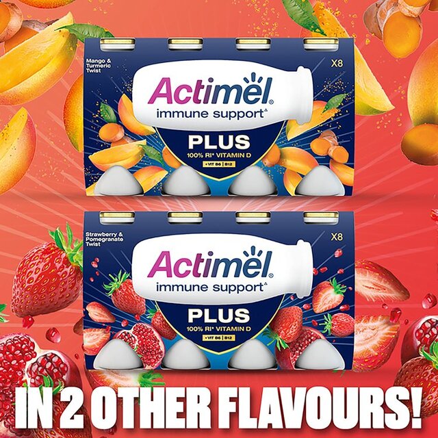 Actimel Plus 100% Vitamin D Cherry & Elderberry Immunity Yoghurt thumbnail 4