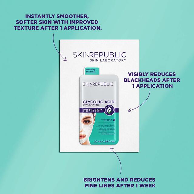 Skin Republic Biodegradable Glycolic Acid Oxygenating Face Mask thumbnail 3