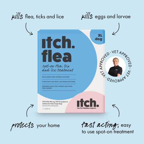 Itch Flea XL Dog Spot-On Flea & Tick treatment (40kg+) thumbnail 3