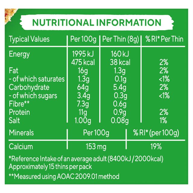 Ryvita Snack It Thins Sour Cream and Chive Flatbread Snacks thumbnail 4