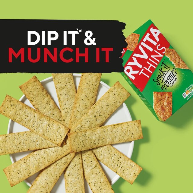 Ryvita Snack It Thins Sour Cream and Chive Flatbread Snacks thumbnail 6