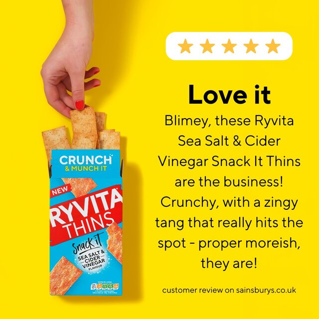 Ryvita Snack It Thins Sea Salt and Cider Vinegar Flatbread Snacks thumbnail 7