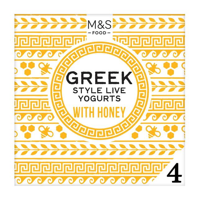 M&S 4 Greek Style Live Yogurts with Honey