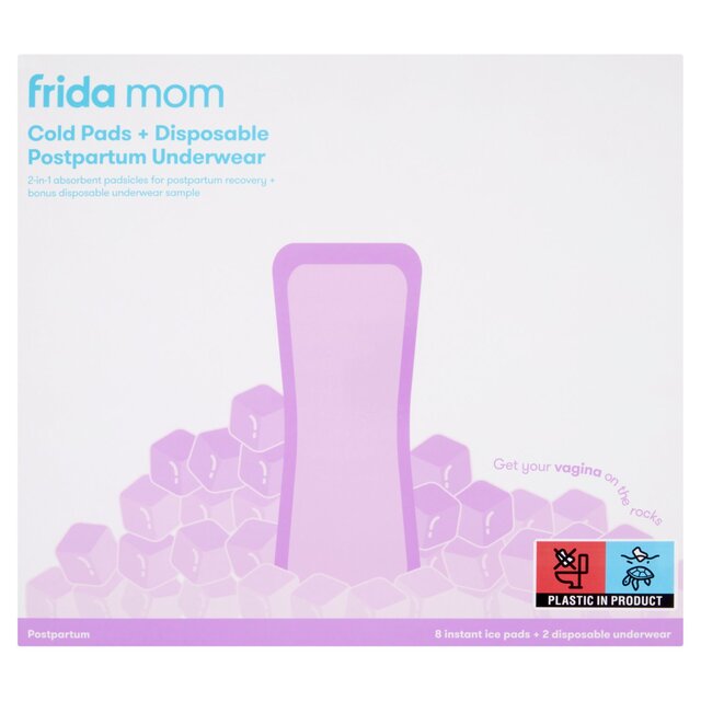 Frida Mom Instant Ice Maxi Pads (8pk + 2 boyshort disposable underwear)
