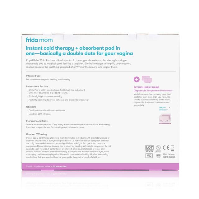 Frida Mom Instant Ice Maxi Pads (8pk + 2 boyshort disposable underwear) thumbnail 5