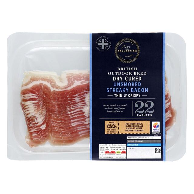 M&S Collection Unsmoked Streaky Bacon