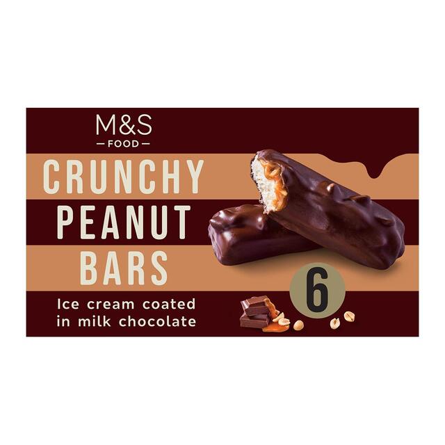 M&S 6 Crunchy Peanut Bars