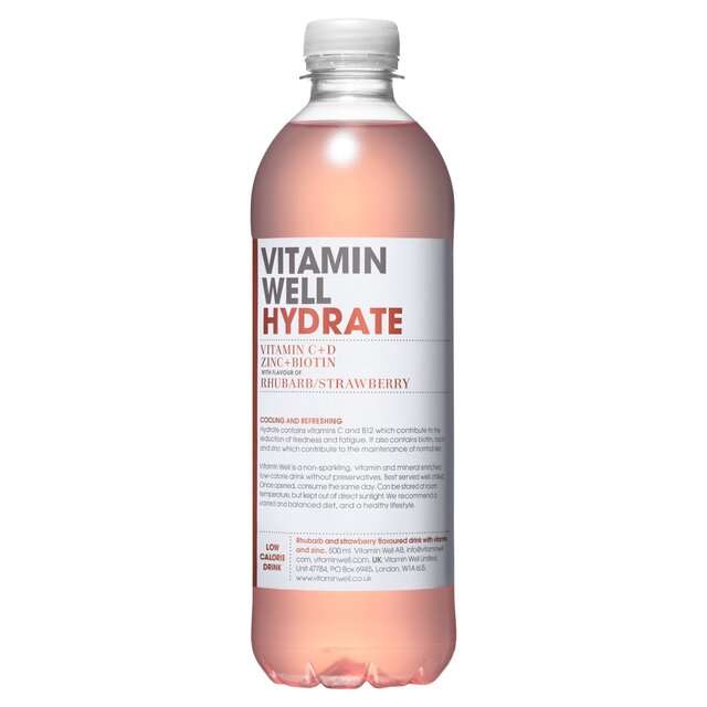 Vitamin Well Water Hydrate Rhubarb & Strawberry