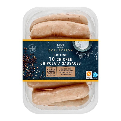M&S Collection British 10 Chicken Chipolata Sausages