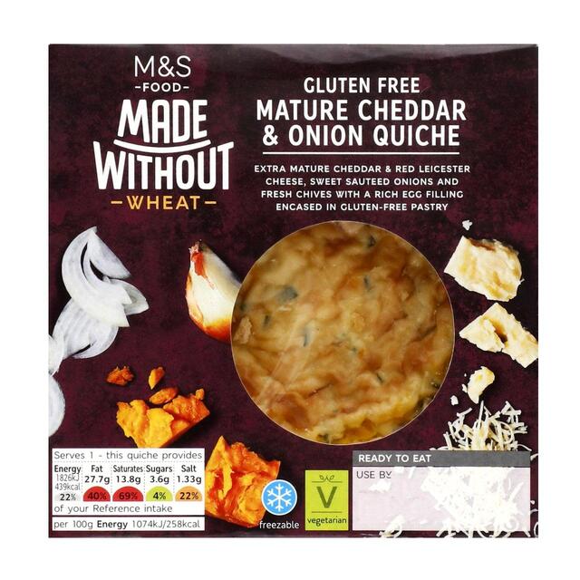M&S Made Without Mature Cheddar & Onion Quiche thumbnail 2