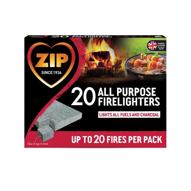 Zip All Purpose Firelighters Block 20