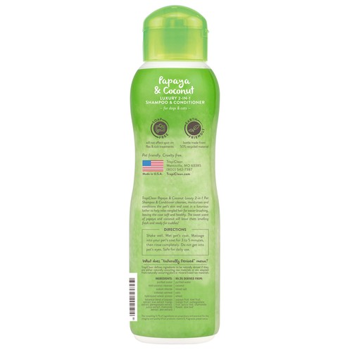 TropiClean Papaya and Coconut Shampoo thumbnail 2
