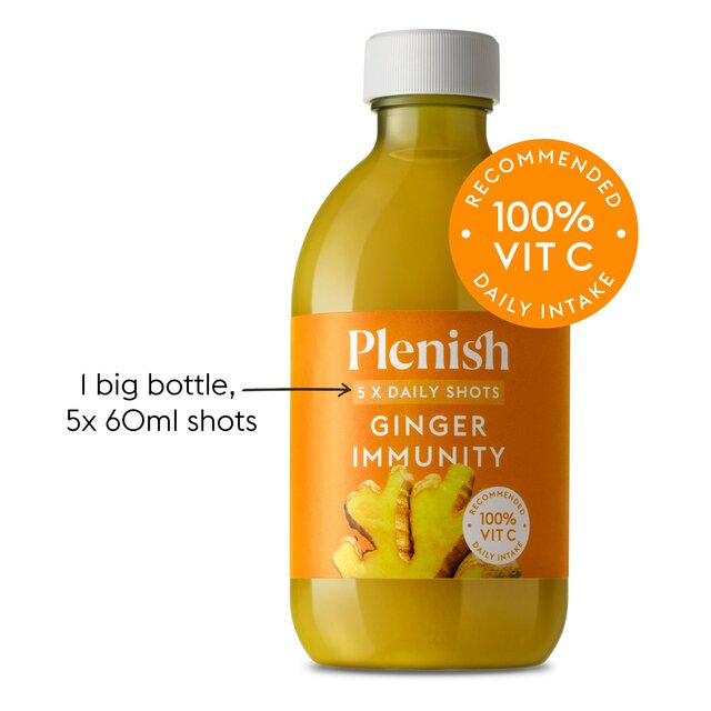 Plenish Ginger Immunity Dosing Bottle 5x Shots thumbnail 2