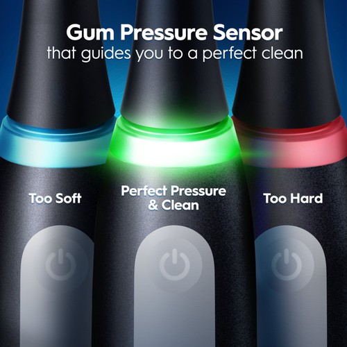 Oral-B iO3 Black Electric Toothbrush + Travel Case thumbnail 2