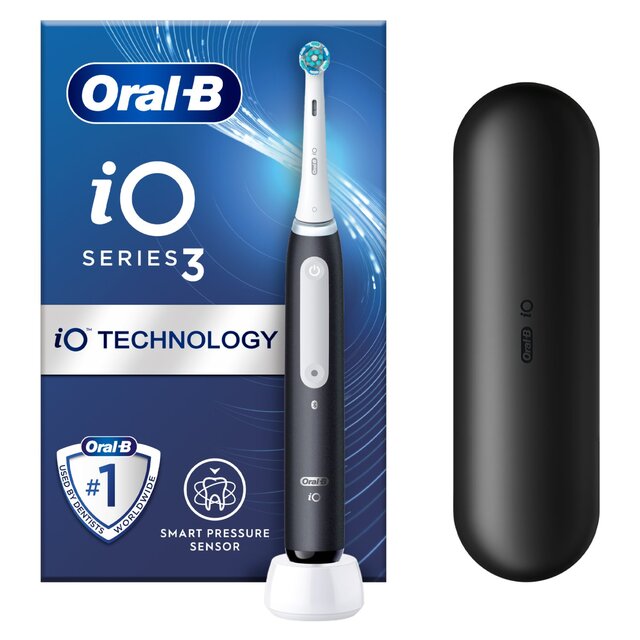 Oral-B iO3 Black Electric Toothbrush + Travel Case