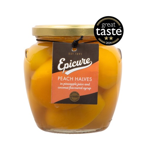 Epicure Mediterranean Peach Halves in Pineapple & Coconut Syrup