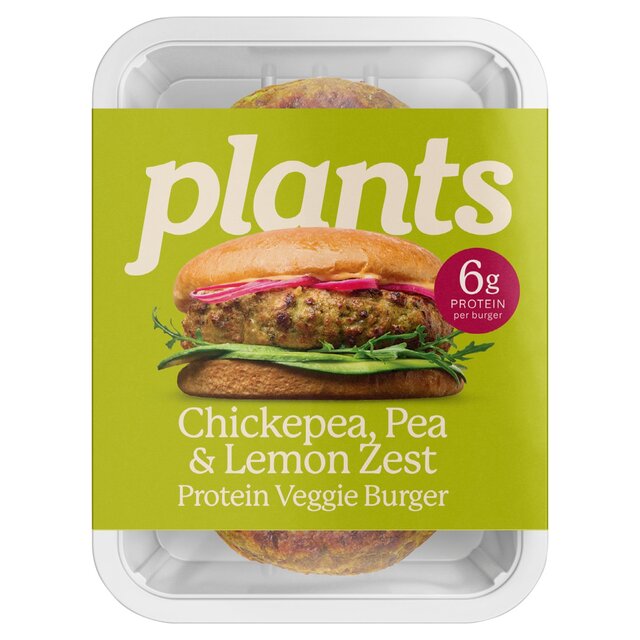 Plants Chickpea, Pea & Lemon Zest Protein Veggie Burger
