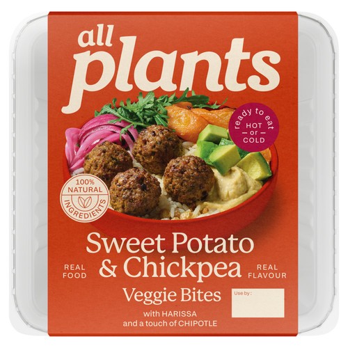 Plants Sweet Potato, Chickpea & Harissa Veggie Bites