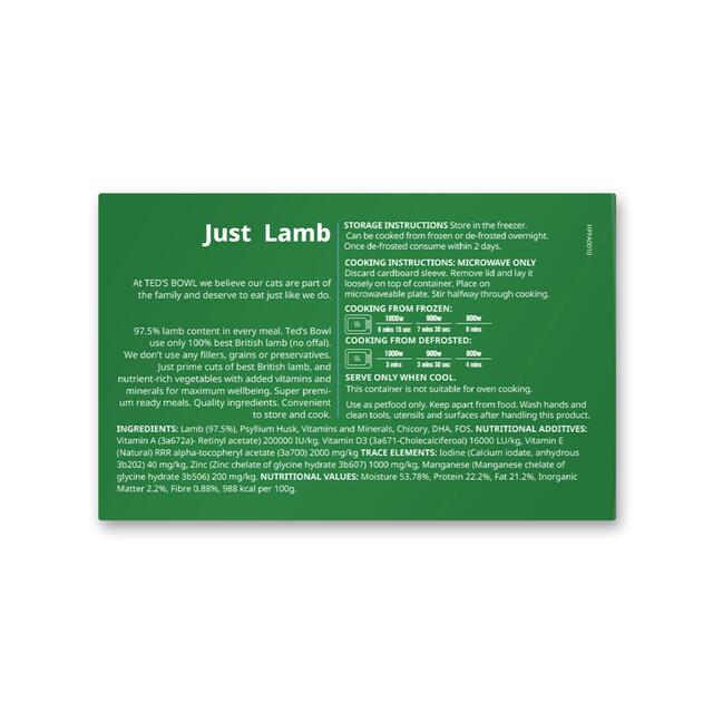 Ted's Bowl Just Lamb for Cat thumbnail 2