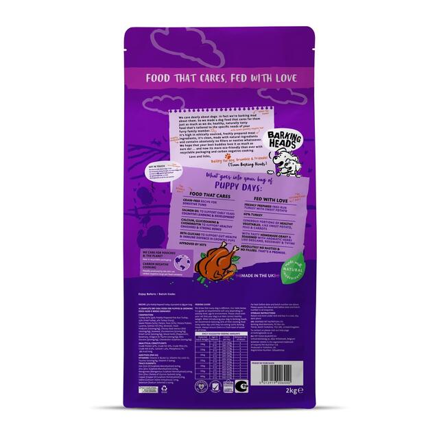 Barking Heads All Hounder Puppy Days Turkey Dry Dog Food thumbnail 2