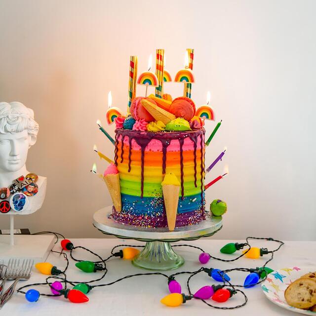 Talking Tables Rainbow Colour Flames Candles thumbnail 5