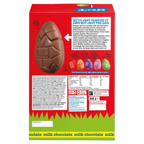 Tony's Chocolonely Large hollow milk easter egg and mini eggs thumbnail 3