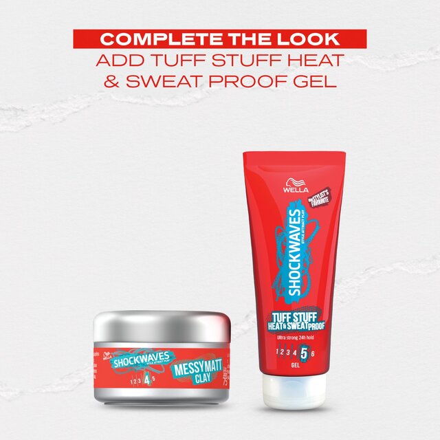 Wella Shockwaves Messy Matte Clay thumbnail 2