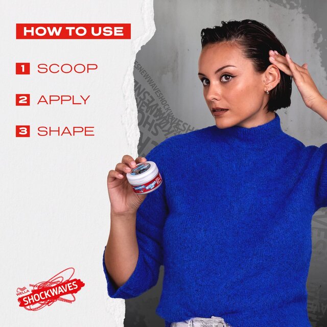 Wella Shockwaves Messy Matte Clay thumbnail 4