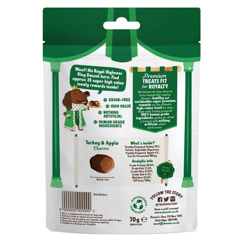 Denzel's Premium Rewards Turkey & Apple Meat Dog Treats thumbnail 2