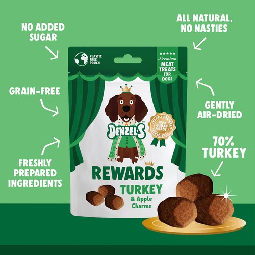 Denzel's Premium Rewards Turkey & Apple Meat Dog Treats thumbnail 3