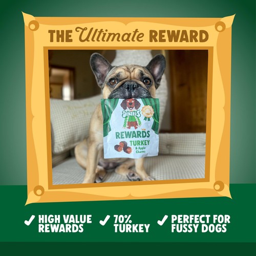 Denzel's Premium Rewards Turkey & Apple Meat Dog Treats thumbnail 4